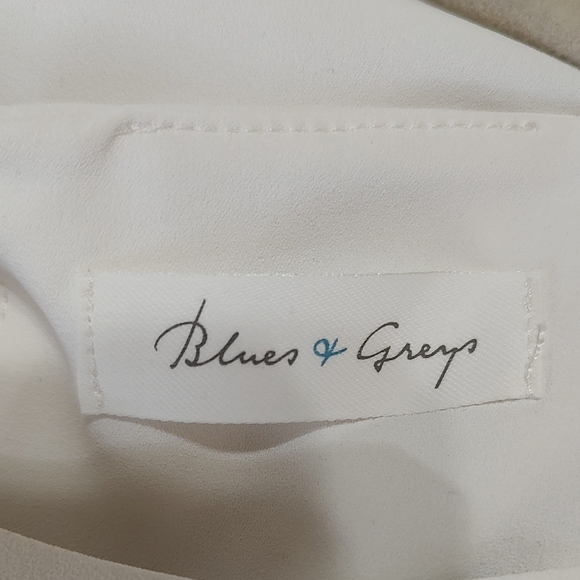 Blues & Greys White High Neck Sleeveless Dress Size M - Picture 3 of 4